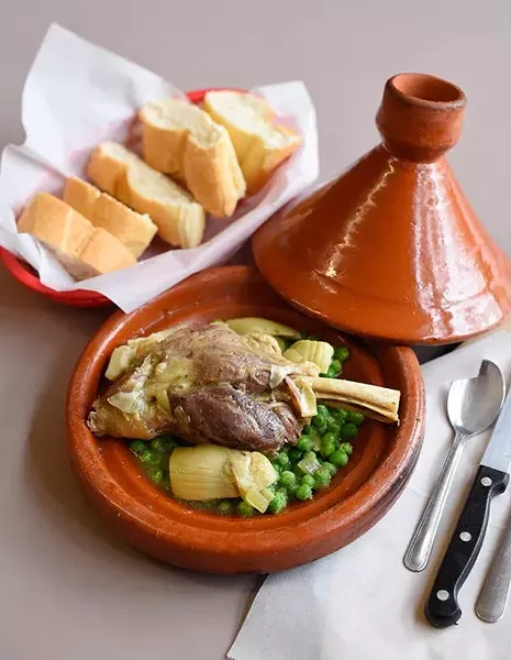 Lamb tagine at Argana Cafe, Tuesday, March 8, 2016. - GARETT FISBECK