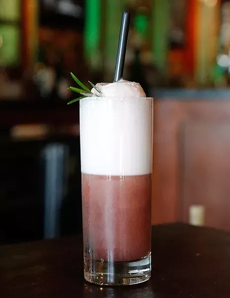 Japanese Fizz at Will's Lobby Bar in Oklahoma City, Thursday, April 23, 2015. - GARETT FISBECK