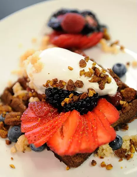 Chocolate Waffle at Bonjour in Oklahoma City, Thursday, May 21, 2015. - GARETT FISBECK