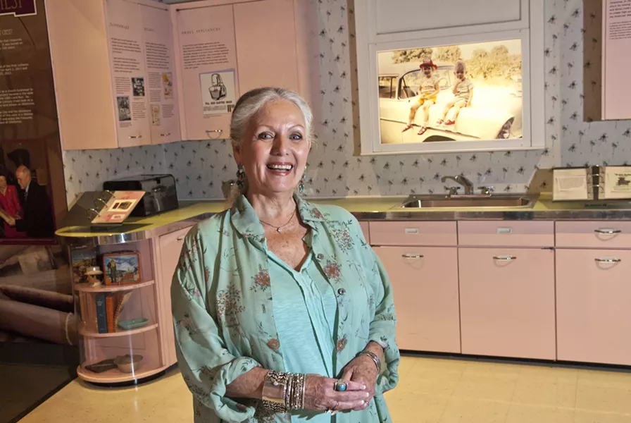 Loretta Oden, expert on native foods and food traditions on the set of one of her cooking shows.
