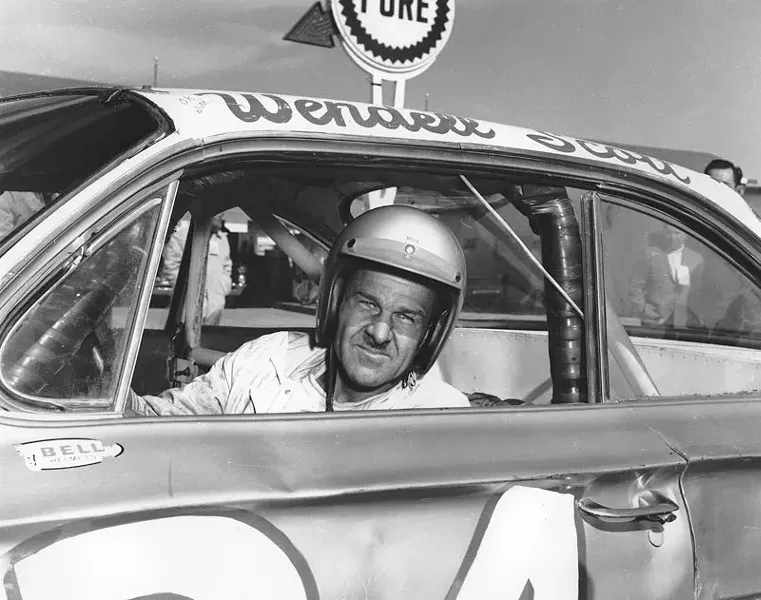 Wendell Scott of Danville. VA ran in 47 of the 55 NASCAR Cup races in 1963, scoring 15 top-ten finishes. - ISC IMAGES