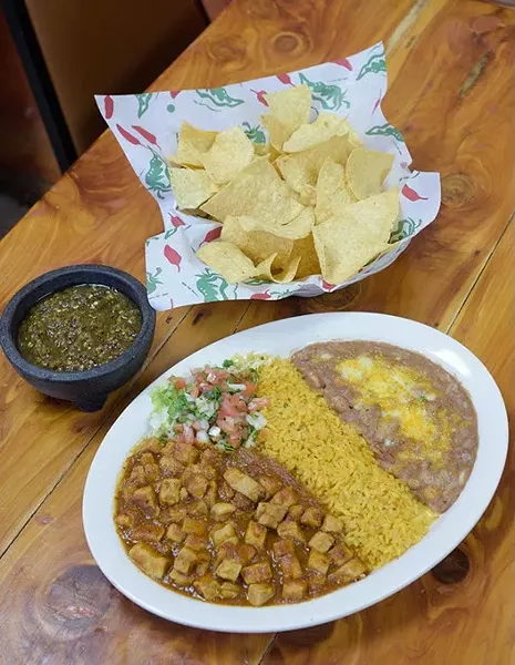 Guisada de peurco at Abel's Mexican Restaurant Thursday, Feb. 16, 2017. - GARETT FISBECK