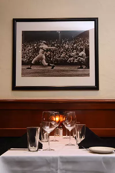Mickey Mantle's Steakhouse dining room, 2-6-2015, Bricktown, Oklahoma City. - MARK HANCOCK