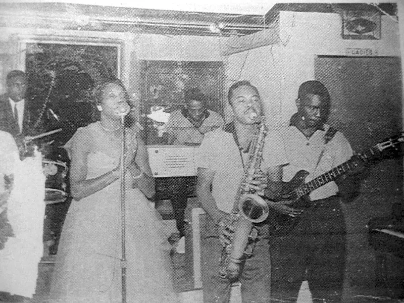 Miss Blues performs with her band the Rockin’ Aces in the 1950s (Oklahoma Historical Society / provided)