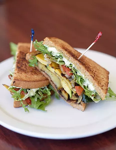 Grilled Veggie sandwich at Chef Curry To Go, Thursday, March 2, 2017. - GARETT FISBECK