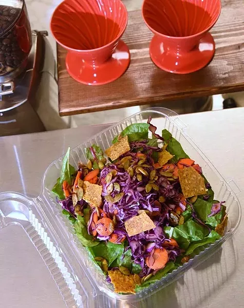Some kind of salad. they took the Mixed Bean Salad off the menu. mh
