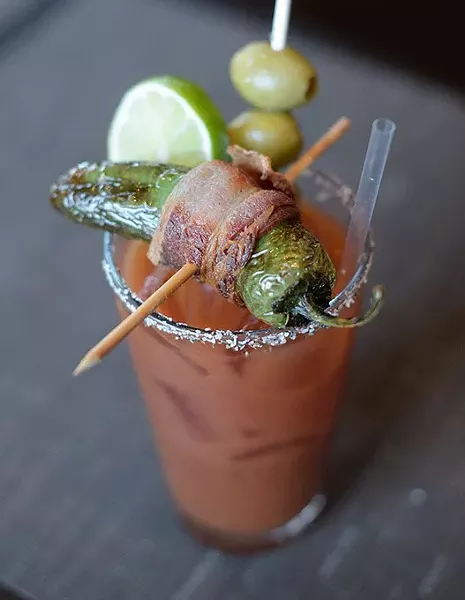 Jalepeno Spicy Boody Mary at Cafe 501 Thursday, Feb. 16, 2017. - GARETT FISBECK