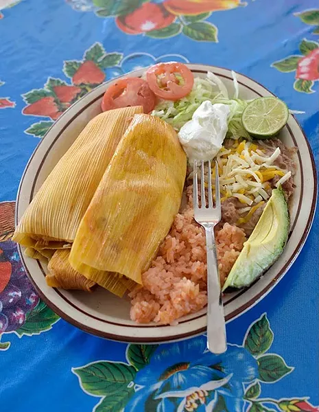Tamales at Restaurant El Milagro, Monday, May 22, 2017. - GARETT FISBECK