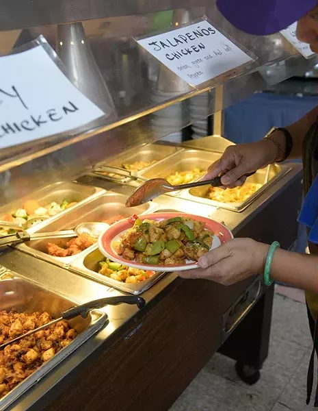 Lunch buffet at Thai Kitchen Cafe, Monday, Aug. 15, 2016. - GARETT FISBECK