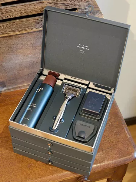 Shaving kit at Shop Good Tuesday, May 23, 2017. - GARETT FISBECK