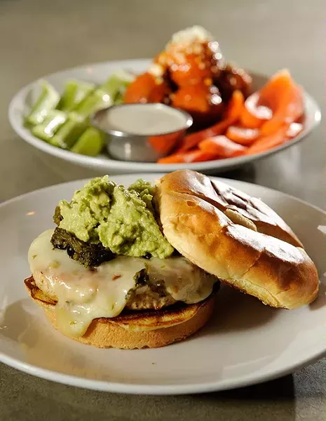 North Of The Border burger and Buffalo Chicken DumDums at Urban Johnnie in Oklahoma City, Friday, Jan. 2, 2015. - GARETT FISBECK