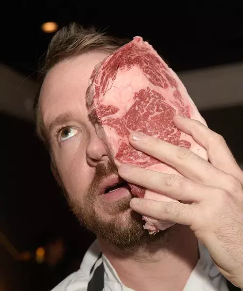 Jonathon Stranger sources Wagyu beef from Ironhorse Ranch in Macomb.