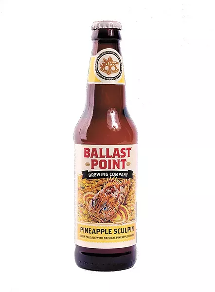 Ballast Point Pineapple Sculpin for Oklahoma Gazette Summer Brew Review 2017. - GARETT FISBECK