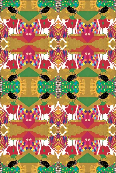 Wayne Coyne’s wrapping paper design features homages to Flaming Lips album covers. Image Wayne Coyne / provided