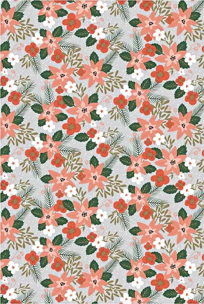 A wrapping paper designed by Natalie Kent uses traditional Christmas images with a nontraditional color palate. | Image Natalie Kent / provided