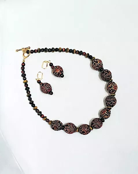 Jaye Talvacchia is a mathematician jewelry maker who has never - exhibited her work before. - JRB ART AT THE ELMS / PROVIDED