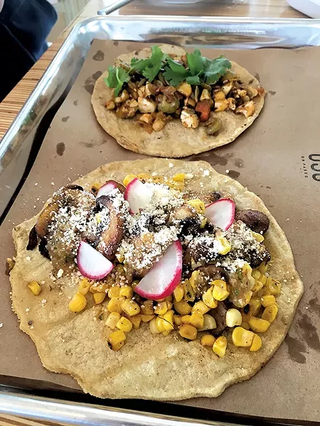 OSO culinary director Ryan Parrott has stocked his taco menu with several vegan options. - JACOB THREADGILL
