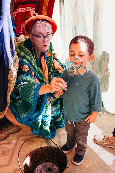 Children can create handmade costumes from paper and other natural and recycled materials at Magic Lantern 3-6:15 p.m. Sunday in the Paseo Arts District. - PAIGE POWELL / PROVIDED