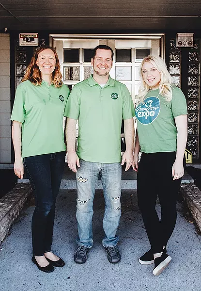 from left Lindy Wright, organizer Jay Wright and Albany Anderson of GreenGrow Expo - ALEXA ACE
