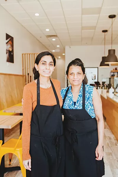 Hemangini Patel with her mother Asha at Dolci Paradiso - ALEXA ACE