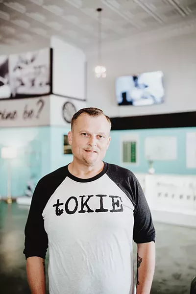 Daniel Boyington of Tokie Tees organized the kickball tournament. - ALEXA ACE