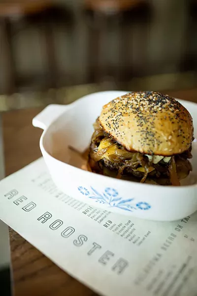 Rooster burger at Red Rooster - ALEXA ACE