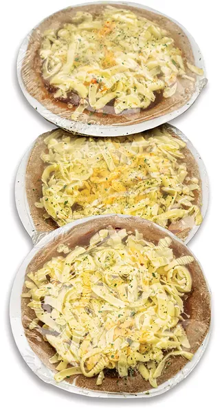 Three-cheese THC-infused Happie Flower edible pizzas - PHILLIP DANNER