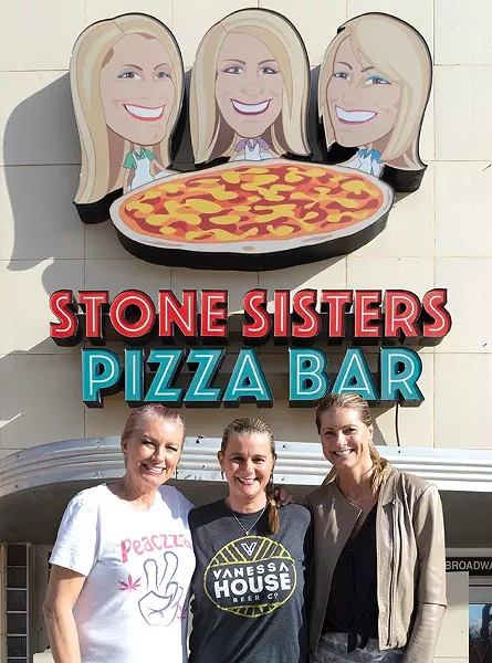 from left Traci Stone, Tami Stone-Lake, and Sheli Stenseth are owners of Stone Sisters Pizza Bar and Stone Edibles. - PHILLIP DANNER