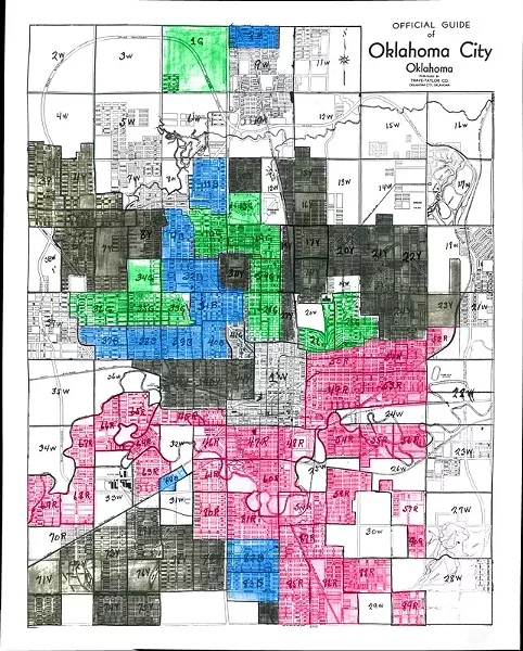 REDLINING MAP KEY - - Robert Nelson, director of the Digital Scholarship Lab at the University of Richmond, helped design and lead the efforts of Mapping Inequality. - - - The project collected more than 150 archived redlining maps and overlaid them over modern city maps. - Nelson explained the key for Oklahoma City’s 1930s-era redlining map. It’s best interpreted by the following letter grades. - - - A — green, labeled as #G, considered best - B — blue, labeled as #B, considered desirable - C — brown, labeled as #Y, considered declining - D — red, labeled as #R, considered hazardous - - The white areas, labeled as #W, were commercial or undeveloped properties. - NATHAN POPPE / CURBSIDE CHRONICLE / PROVIDED