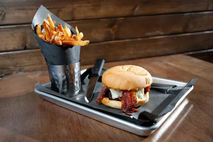 Allman Brothers Burger and fries. (Garett Fisbeck)