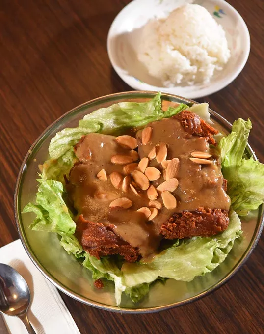 Almond Duck with rice at Canton Restaurant. mh