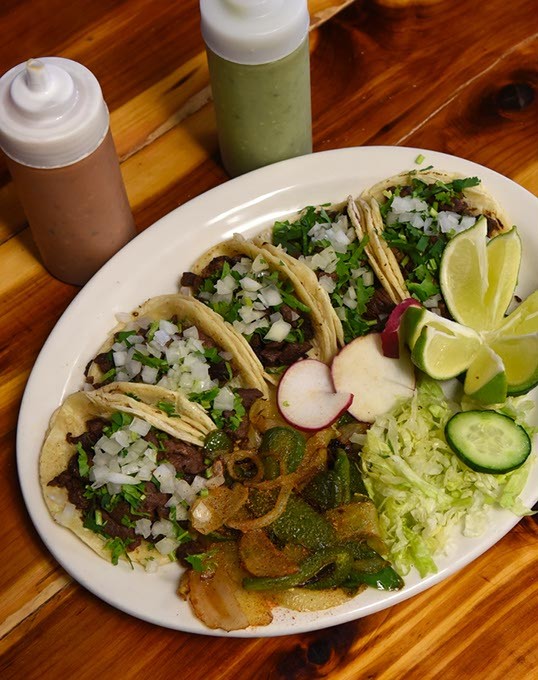Tacos Calvillo at Abel's Mexican Restaurant, 5822 NW 50th Street in Oklahoma City, 12-15-15. - MARK HANCOCK