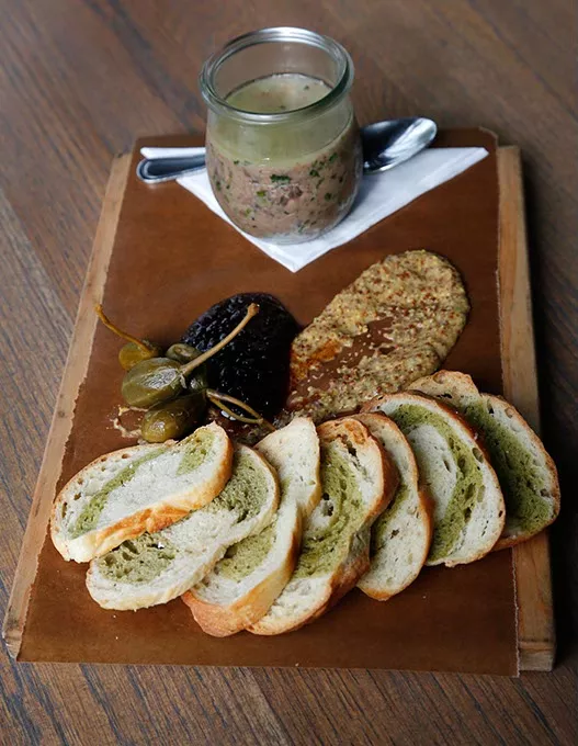 Duck Rillette at Packard's New American Kitchen in Oklahoma City, Friday, May 15, 2015. - GARETT FISBECK