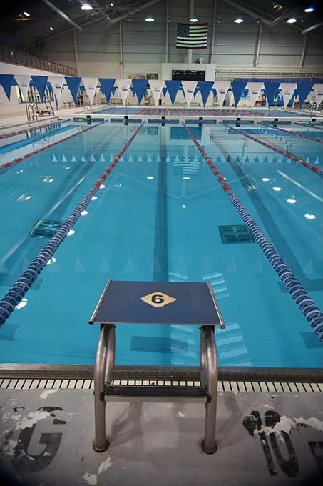 The swimming pool inside the OCCC Aquatic Center. mh