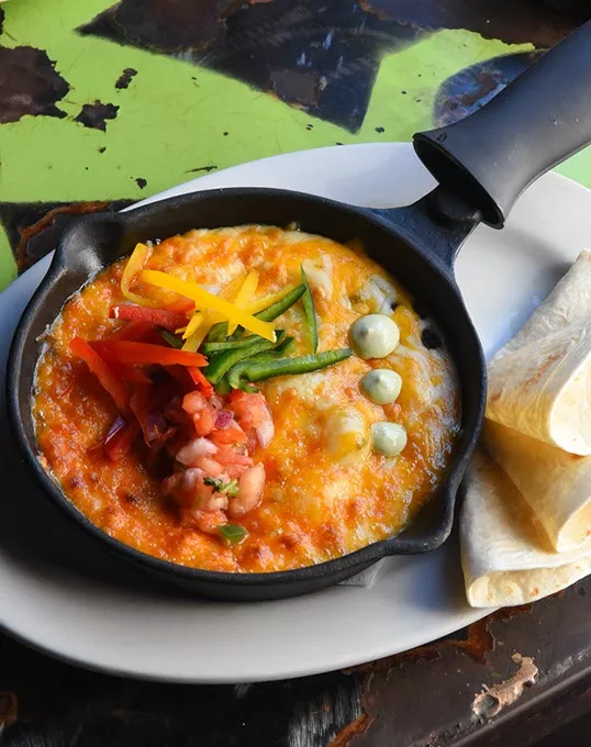 Iguana Mexican Grill Queso Fundido, 9-10-15. - MARK HANCOCK