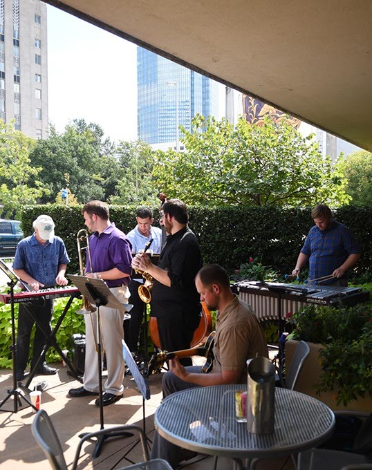 UCO Ensamble during the OKC Jazz Fest, on the patio at the Museum Cafe, 9-24-15. - MARK HANCOCK