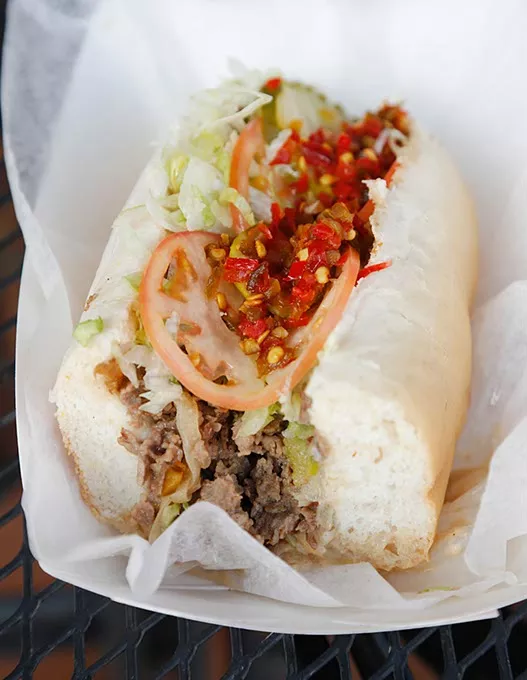 Steak Supreme Sandwich at Hobby's Hoagies in Oklahoma City, Friday, March 3, 2015. - GARETT FISBECK