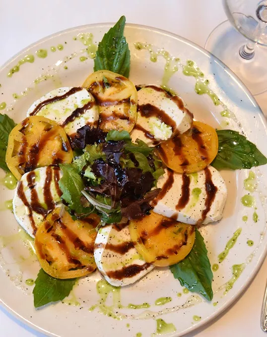 The Caprese salad at Mickey Mantle's in Bricktown. mh