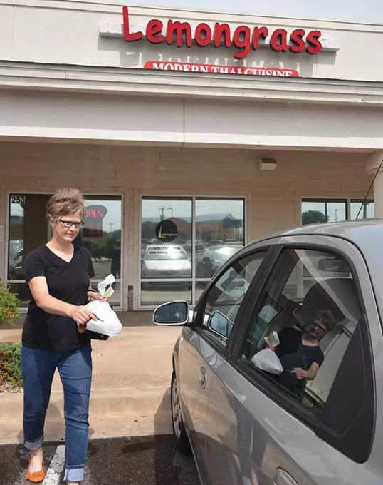 Beverly Lance gets food to-go from Lemongrass Modern Thai Cuisine in Edmond often, today it was Pad Thai Curry. mh