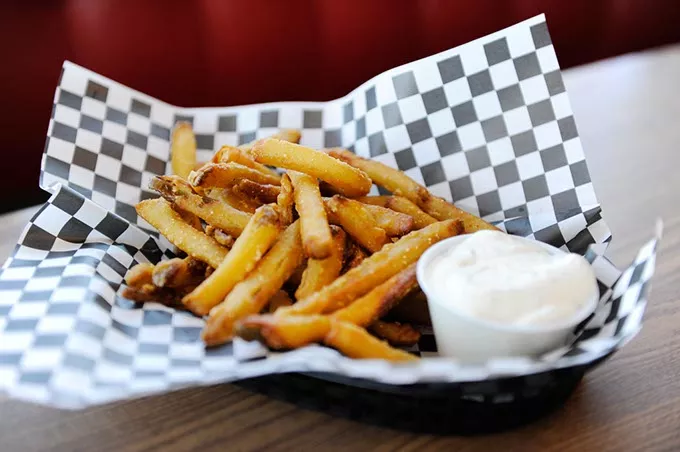 Pickle fries at Cal's Chicago Style Eatery in Oklahoma City, Thursday, March 5, 2015. - GARETT FISBECK