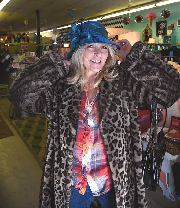 For Peculiar People Day, Bad Granny herself, Diana Harris, owner of Bad Granny's Bazaar, in the Plaza District of Oklahoma City, 12-16-15. - MARK HANCOCK