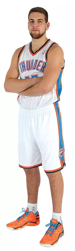 Mitch McGary an Oklahoma City Thunder draft pick poses for a portrait during a 2014 NBA shoot on June 27, 2014 at the Oklahoma History Center in Oklahoma City, Oklahoma. - LAYNE MURDOCH JR./ GETTY IMAGES
