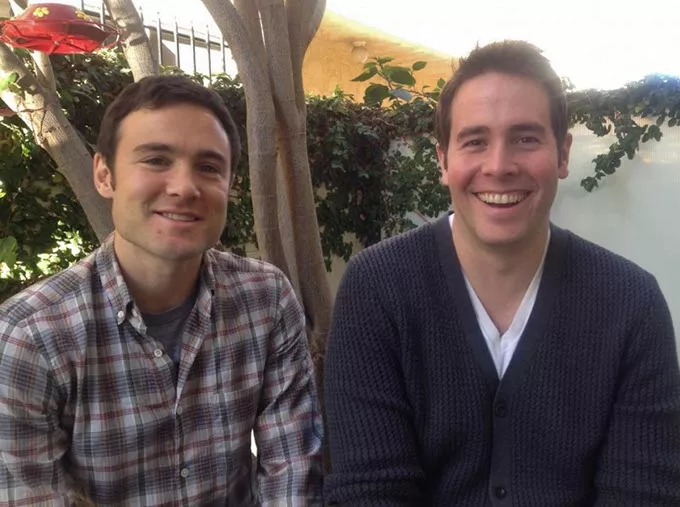 Rob Belushi and Jon Barinholz are LA-based improv duo Sheldon. - PROVIDED