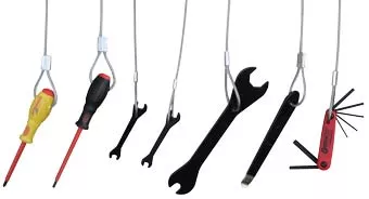 Tools at each bike repair station will be secured. - PROVIDED