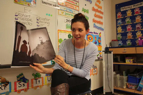Micah Graham, a member of Teacher For America, teaches prekindergarten at Rockwood Elementary School. The University of Oklahoma alumna is in her first year of teaching.