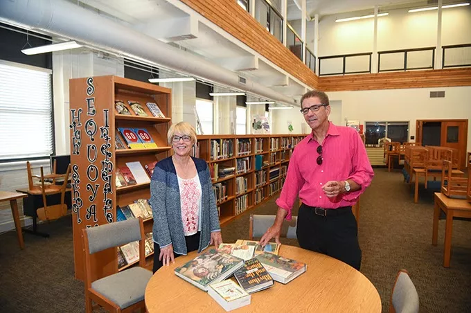 Kathleen and Roger Lienke in the library at Classen SAS recently. mh
