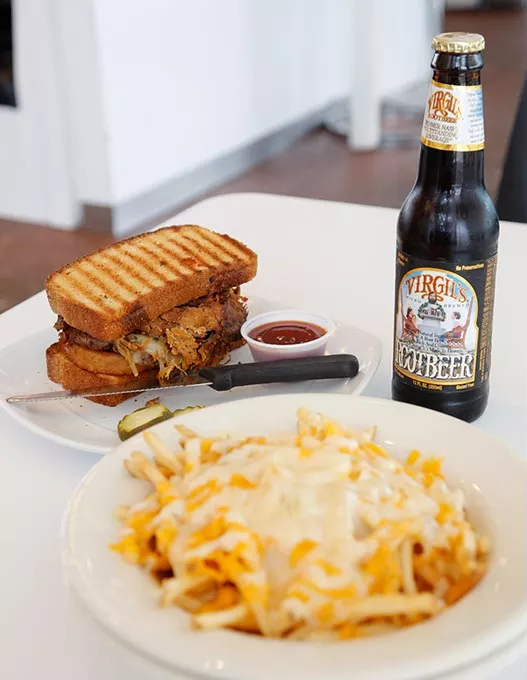 Mother Road Burger and Cheese Fries at Pop's in Arcadia, Wednesday, Aug. 19, 2015. - GARETT FISBECK