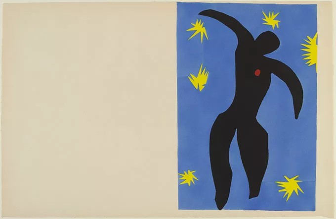 “Icarus (Icare),” Henri Matisse | Image Centre Pompidou, Paris. Musée national d’art moderne – Centre de création industrielle, AM 10894 GR (8). © 2015 Succession H. Matisse/Artists Rights Society (ARS), NY. Photograph © Centre Pompidou, MNAM-CCI/Georges Meguerditchian/Dist. RMN-GP