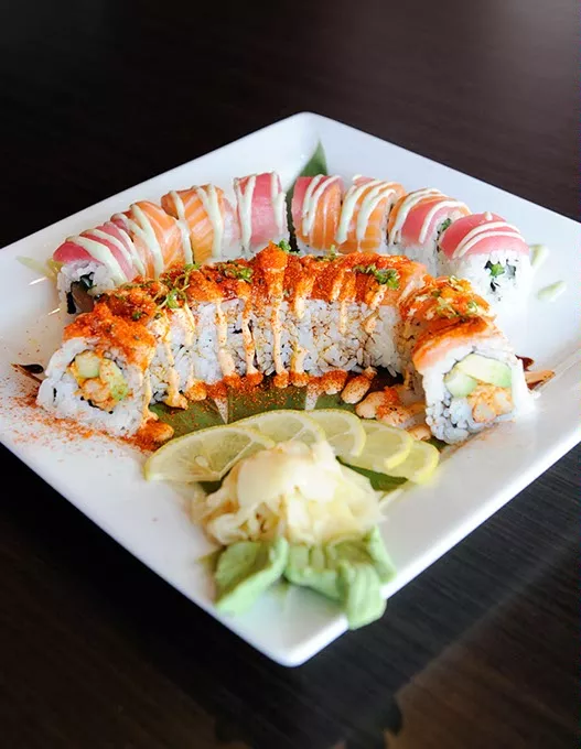 The Crazy Cajun and the Wasabi Roll at Park Harvey Sushi & Sports Lounge in Oklahoma City, Friday, Feb. 12, 2016. - GARETT FISBECK