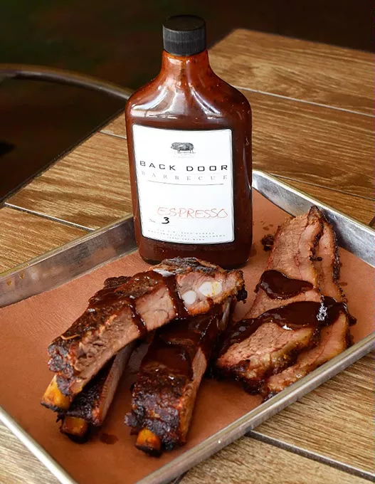 Espresso barbecue sauce at Back Door Barbecue in Oklahoma City, Friday, May 20, 2016. - GARETT FISBECK